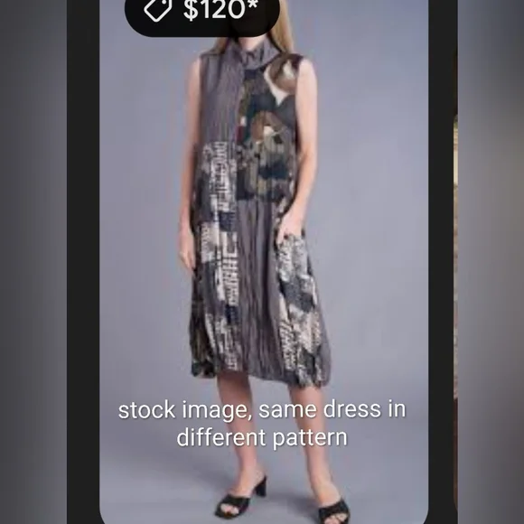 Colorful Abstract Midi Dress - Picture 2 of 6